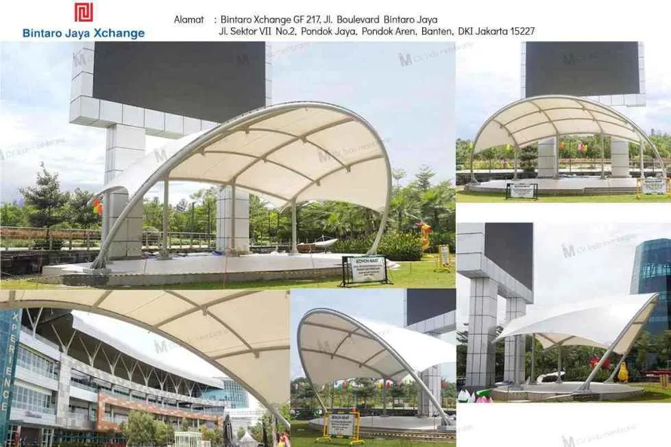 Hasil Pemasangan Canopy Membrane Bintaro Jaya Xchange